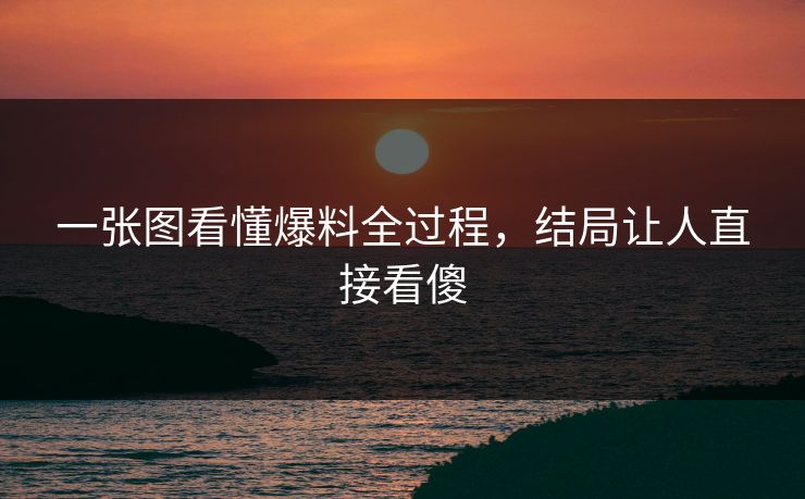 一张图看懂爆料全过程，结局让人直接看傻