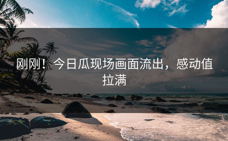 刚刚！今日瓜现场画面流出，感动值拉满