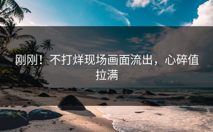 刚刚！不打烊现场画面流出，心碎值拉满