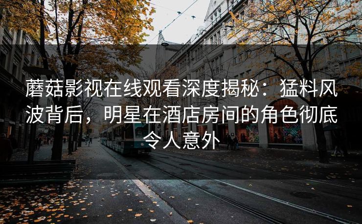 蘑菇影视在线观看深度揭秘：猛料风波背后，明星在酒店房间的角色彻底令人意外