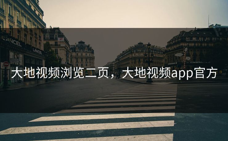 大地视频浏览二页，大地视频app官方