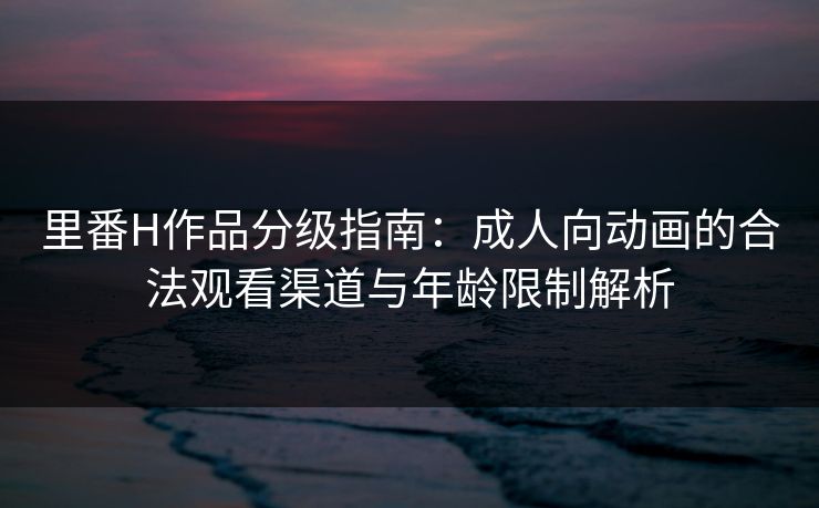里番H作品分级指南：成人向动画的合法观看渠道与年龄限制解析